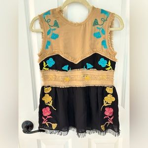 Cynthia Rowley 100% silk designer blouse